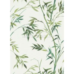   Erismann Martinique vlies, vinyl anyagú fehér, zöld, barna színű bambusz, leveles, textilhatású modern, natural tapéta
