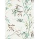 Erismann Martinique vlies, vinyl anyagú fehér, zöld, barna színű bambusz, leveles, textilhatású modern, natural tapéta
