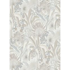   Erismann Martinique vlies, vinyl anyagú fehér, szürke, beige, csillámos színű virágos, növényes, textilhatású modern, natural tapéta