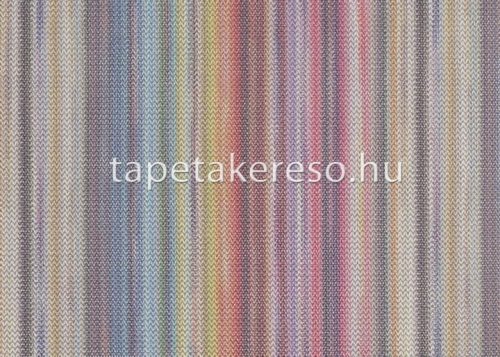 Jannelli & Volpi Missioni Home Wallcoverings 04 vlies, vinyl anyagú kék, zöld, sárga, lila, rózsaszín, barna színű csíkos, textilhatású modern poszter