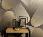 Erismann  Elysium vinyl, vlies anyagú, szürke, arany színű, 3d, geometriai, Modern tapéta