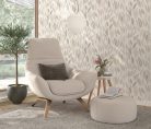 Erismann Gentle vlies, vinyl anyagú fehér, beige, szürke színű leveles Modern tapéta