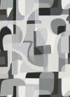 Erismann Gentle vlies, vinyl anyagú fekete, fehér, szürke színű geometriai Modern tapéta