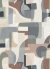 Erismann Gentle vlies, vinyl anyagú beige, szürke, barna, zöld színű geometriai Modern tapéta