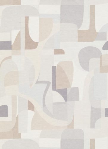 Erismann Gentle vlies, vinyl anyagú fehér, szürke, beige színű geometriai Modern tapéta