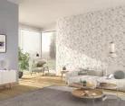 Erismann Gentle vlies, vinyl anyagú beige, szürke színű fás Modern tapéta