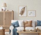 Erismann Gentle vlies, vinyl anyagú fehér, beige színű leveles Modern tapéta