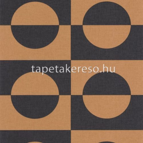 Caselio XXL vlies, vinyl anyagú barna, fekete színű geometriai modern tapéta