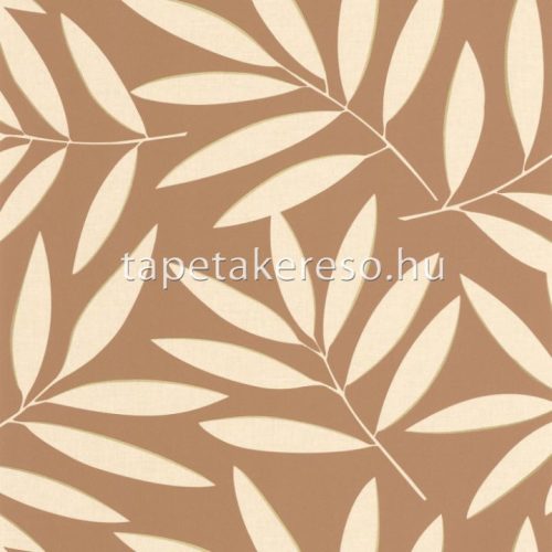 Caselio XXL vlies, vinyl anyagú barna, beige színű leveles modern tapéta
