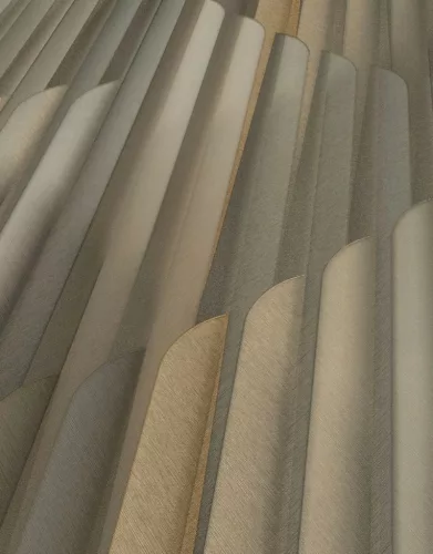 Erismann  Elysium vinyl, vlies anyagú, szürke, beige, arany, fémes színű, geometriai, Modern tapéta