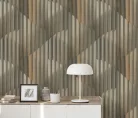 Erismann  Elysium vinyl, vlies anyagú, szürke, beige, arany, fémes színű, geometriai, Modern tapéta