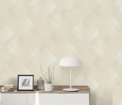 Erismann  Elysium vinyl, vlies anyagú, beige, vajszínű, csillámos színű, geometriai, Modern tapéta