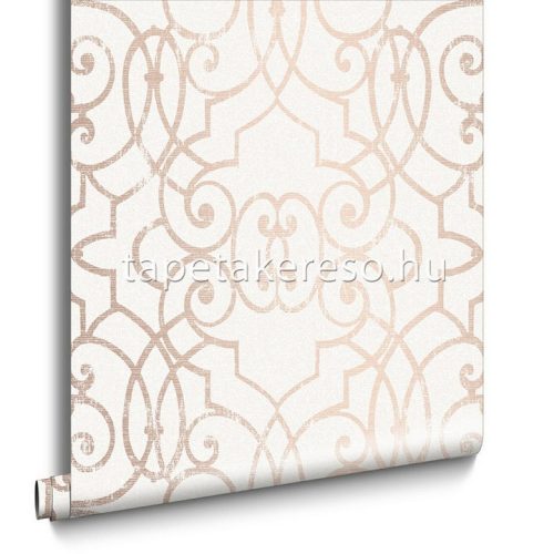 Graham & Brown Imperial vlies anyagú ezüst, rosegold színű art deco klasszikus tapéta