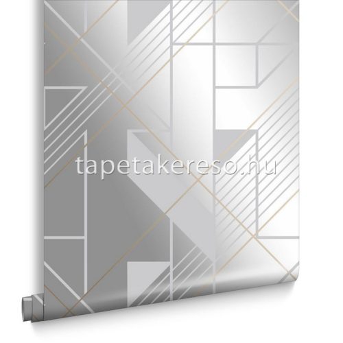 Graham & Brown Balance vlies anyagú ezüst, szürke, arany színű geometriai modern tapéta