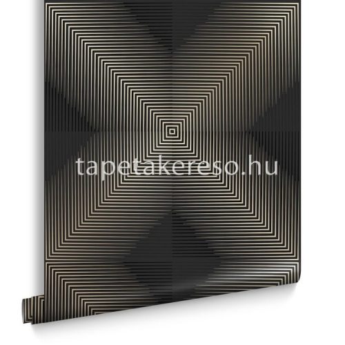 Graham & Brown Balance vlies anyagú fekete, arany színű geometriai modern tapéta