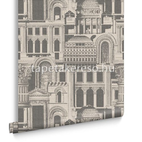 Graham & Brown Curiosity vlies anyagú beige, barna színű épület romantikus tapéta
