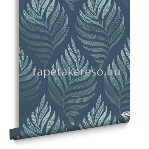 Graham & Brown Floriculture vlies anyagú kék, türkiz színű leveles modern tapéta