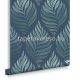 Graham & Brown Floriculture vlies anyagú kék, türkiz színű leveles modern tapéta