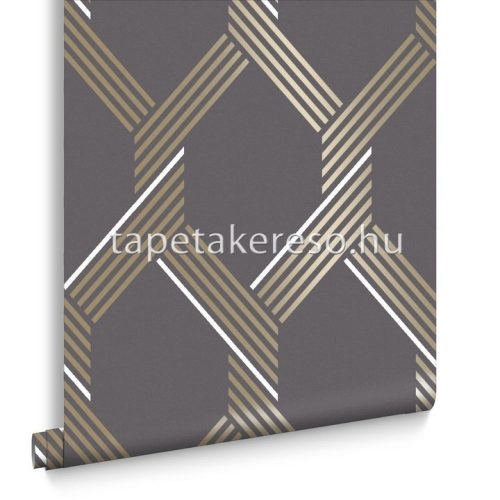 Graham & Brown Balance vlies anyagú szürke, arany, fehér színű geometriai modern tapéta