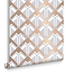   Graham & Brown Balance vlies anyagú szürke, fehér, rosegold színű geometriai modern tapéta