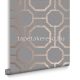 Graham & Brown Imperial vlies anyagú szürke, rosegold színű geometriai klasszikus tapéta