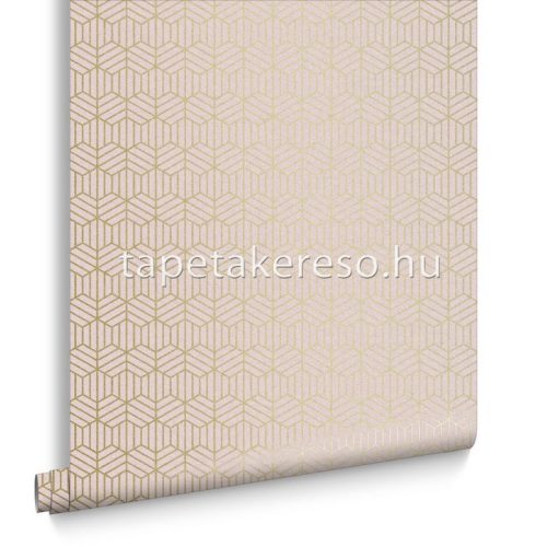 Graham & Brown Balance vlies anyagú rózsaszín, arany színű geometriai modern tapéta