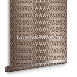   Graham & Brown Balance vlies anyagú fekete, rosegold színű geometriai modern tapéta