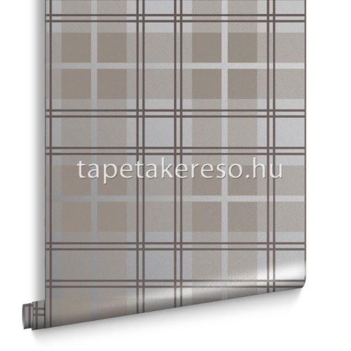 Graham & Brown Balance vlies anyagú homok, szürke színű geometriai, kockás modern tapéta