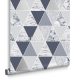 Graham & Brown Balance vlies anyagú kék, ezüst, szürke színű geometriai modern tapéta