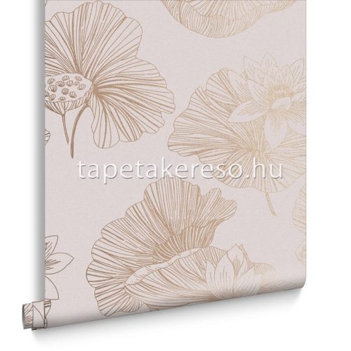 Graham & Brown Imperial vlies anyagú rózsaszín, rosegold színű virágos klasszikus tapéta