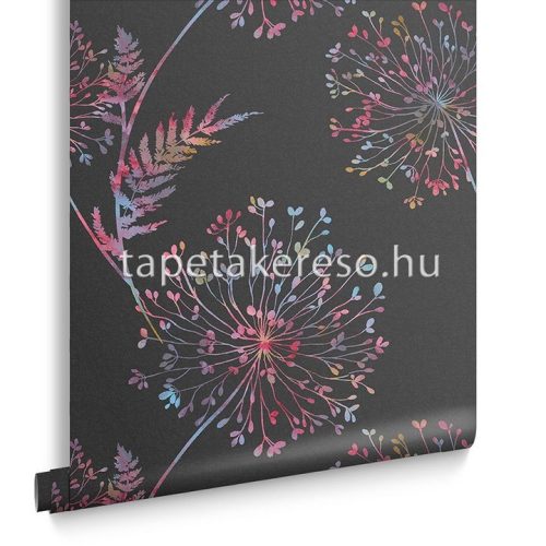 Graham & Brown Floriculture vlies anyagú fekete, kék, pink színű növényes modern tapéta