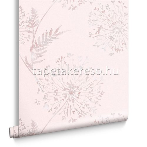 Graham & Brown Floriculture vlies anyagú rózsaszín, gyöngyház, mályva, szürke színű növényes modern tapéta