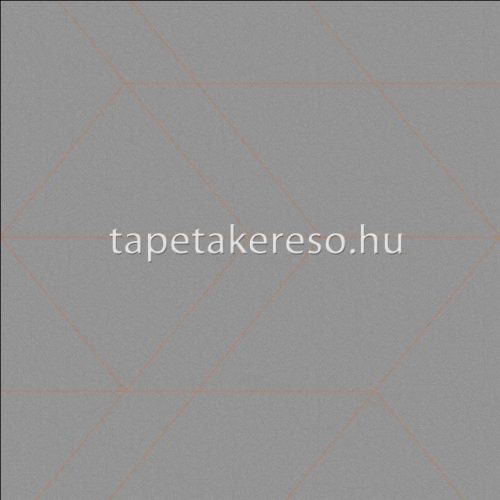 Graham Oblique vlies anyagú szürke, rosegold színű vonalas, geometriai modern tapéta