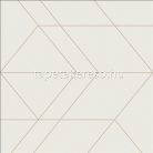 Graham Oblique vlies anyagú fehér, rosegold színű vonalas, geometriai modern tapéta