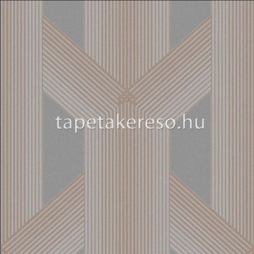 Graham Oblique vlies anyagú szürke, rosegold színű geometriai modern tapéta