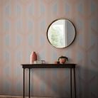Graham Oblique vlies anyagú szürke, rosegold színű geometriai modern tapéta