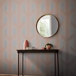   Graham Oblique vlies anyagú szürke, rosegold színű geometriai modern tapéta