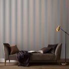 Graham Oblique vlies anyagú szürke, rosegold színű csíkos modern tapéta