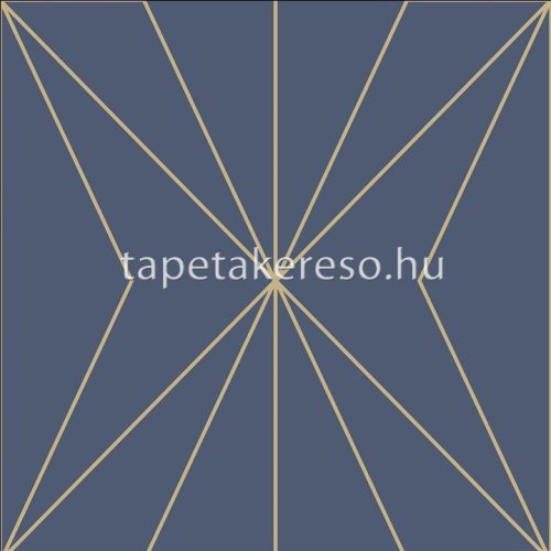 Graham Oblique vlies anyagú kék, arany színű geometriai modern tapéta