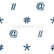 Cristiana Masi Hashtag vlies anyagú fehér, kék színű feliratos ifjúsági tapéta