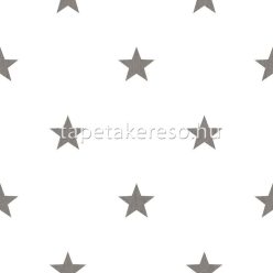   Cristiana Masi Hashtag vlies anyagú fehér, szürke, gyöngyház színű csillagos, textilhatású ifjúsági tapéta