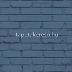   Cristiana Masi Hashtag vlies anyagú kék, fekete színű téglamintás ifjúsági tapéta