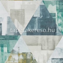   Harlequin Entity papír anyagú kék, szürke, zöld, citromsárga színű tapéta
