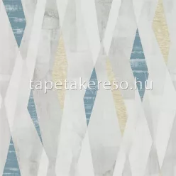   Harlequin Entity papír anyagú szürke, kék színű geometriai tapéta