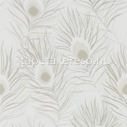 Harlequin Paloma vlies anyagú fehér, szürke, beige, csillámos színű madártollas modern tapéta