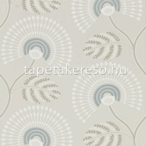 Harlequin Paloma vlies anyagú szürke, türkiz, csillámos színű virágos modern tapéta