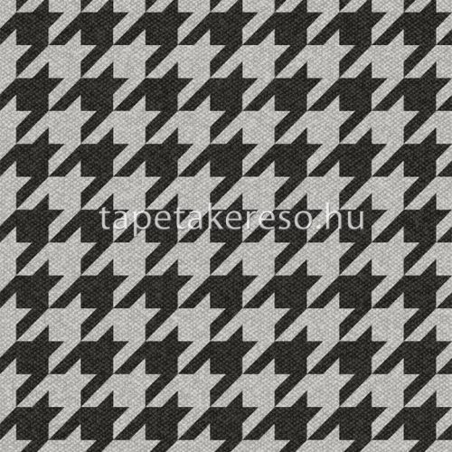 Graham & Brown Pioneer vlies anyagú szürke, fekete színű tyúkláb, geometriai modern tapéta
