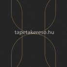 Graham & Brown Pioneer vlies anyagú fekete, arany színű geometriai modern tapéta