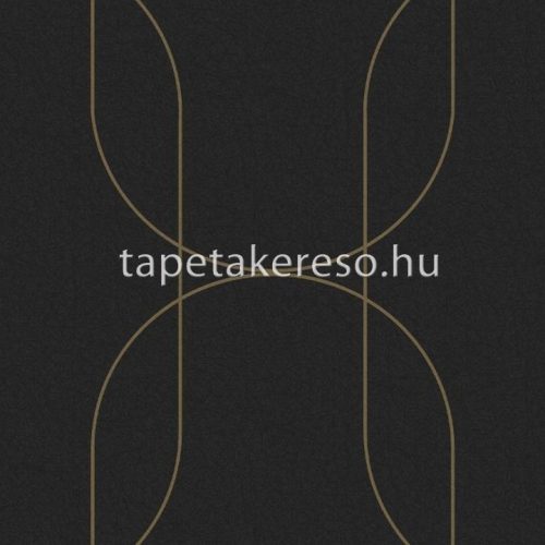 Graham & Brown Pioneer vlies anyagú fekete, arany színű geometriai modern tapéta