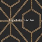 Graham & Brown Pioneer vlies anyagú fekete, arany színű geometriai modern tapéta